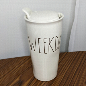 Rae Dunn Tumbler ceramic Weekday